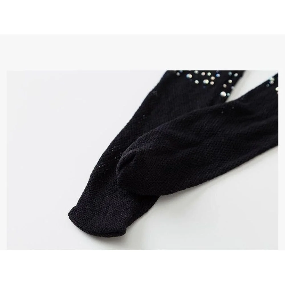 Sparkly Fishnet Tights Rhinestone Embellished Pantyhose Party Clubwear‎ H-16